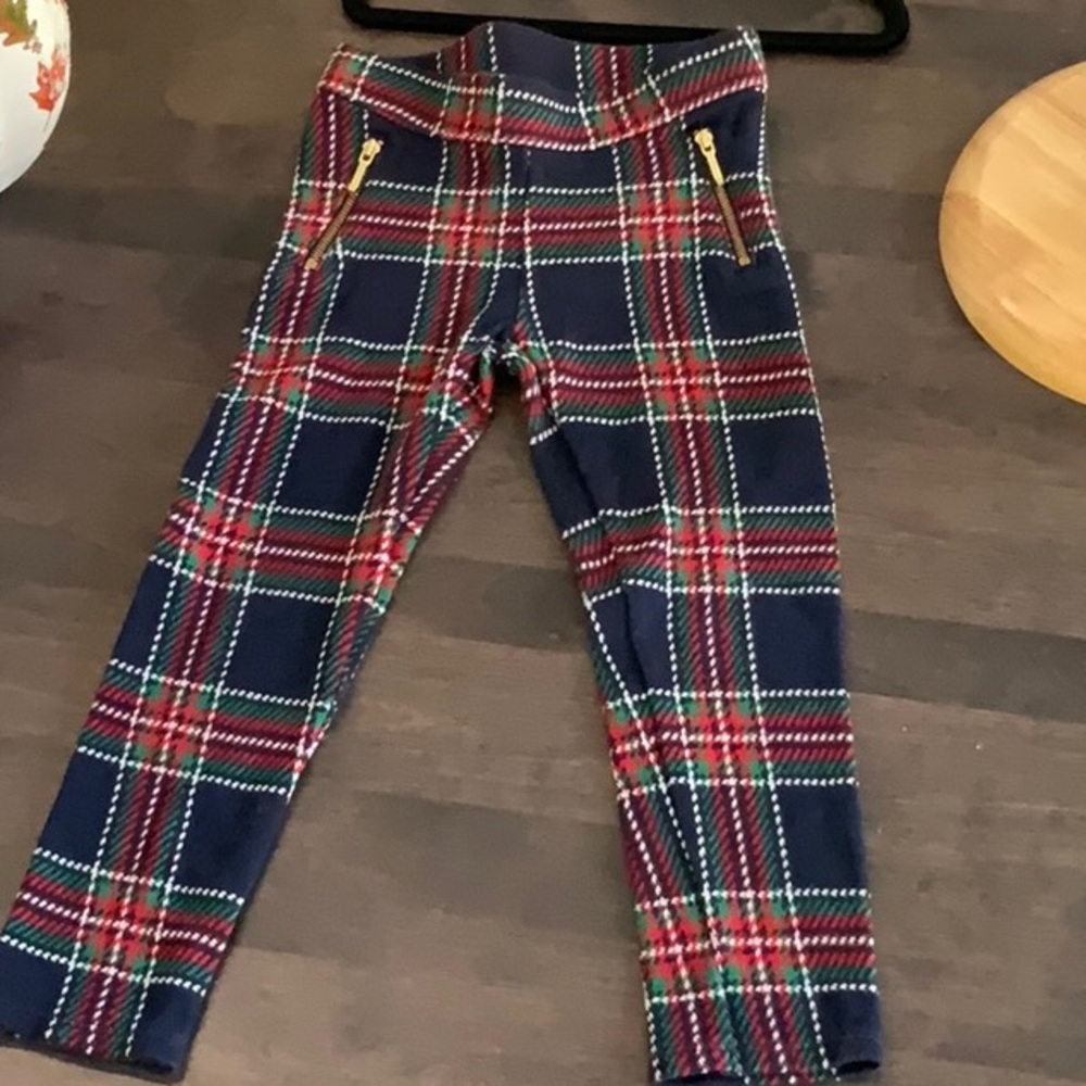 4T Plaid Janie and Jack Pants Decorative Zip Pockets Second Owner Wore 1 time